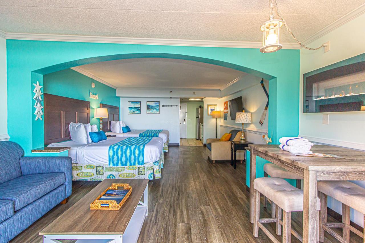 Oversized Ocean View Queen Suite With Beautiful Fireplace And Accents - Sleeps 4 Guests! شاطئ ميرتل المظهر الخارجي الصورة