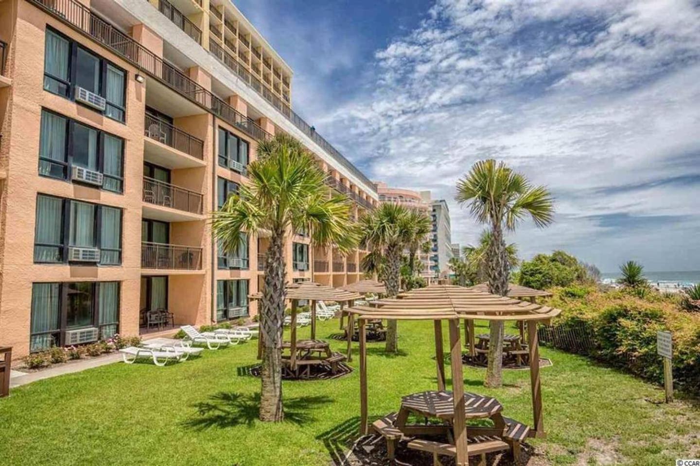 Oversized Ocean View Queen Suite With Beautiful Fireplace And Accents - Sleeps 4 Guests! شاطئ ميرتل الغرفة الصورة