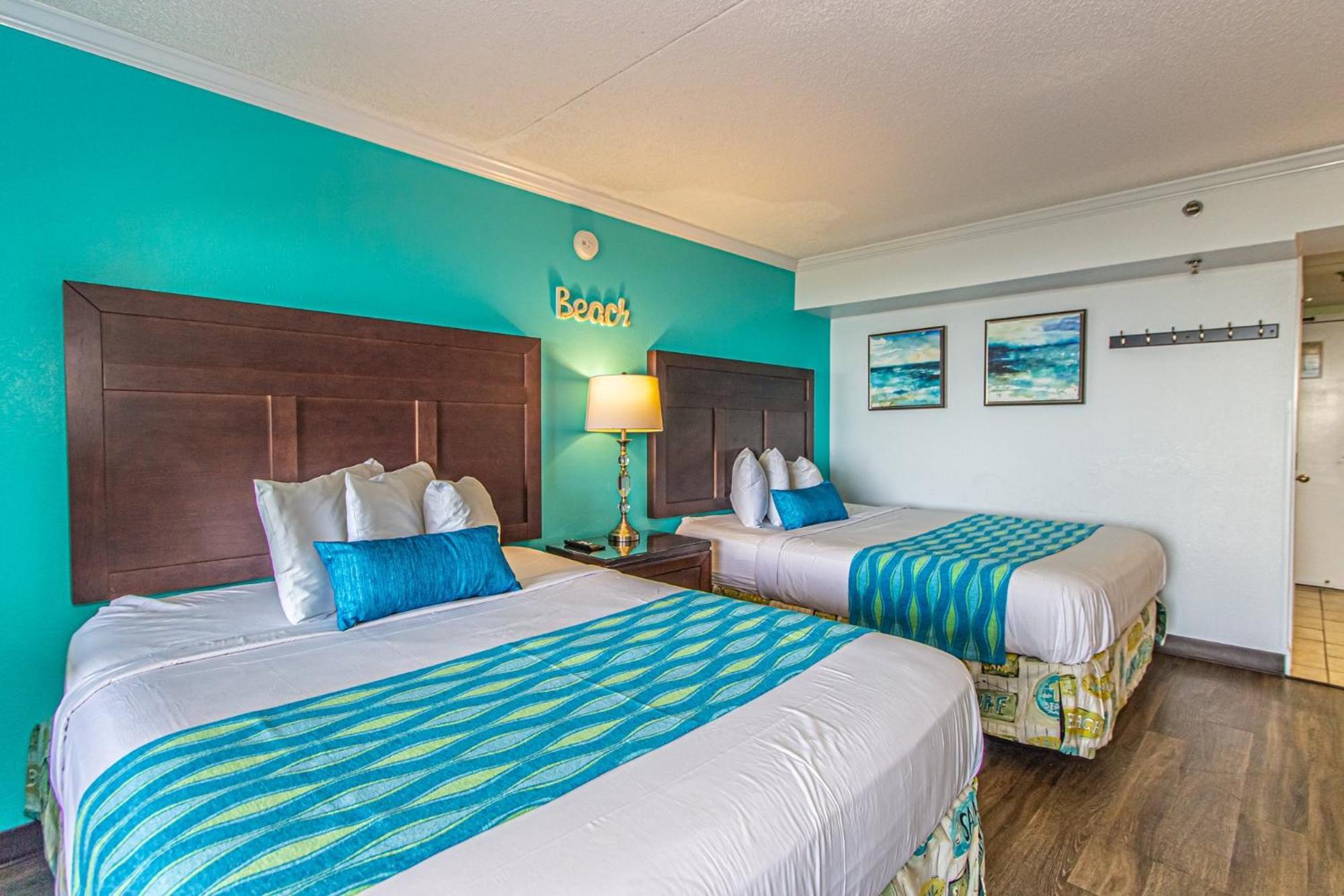 Oversized Ocean View Queen Suite With Beautiful Fireplace And Accents - Sleeps 4 Guests! شاطئ ميرتل الغرفة الصورة